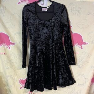 Vintage Black Velvet Dress